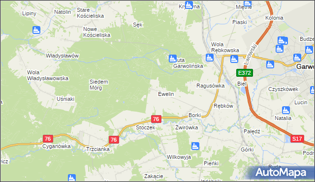 mapa Ewelin, Ewelin na mapie Targeo