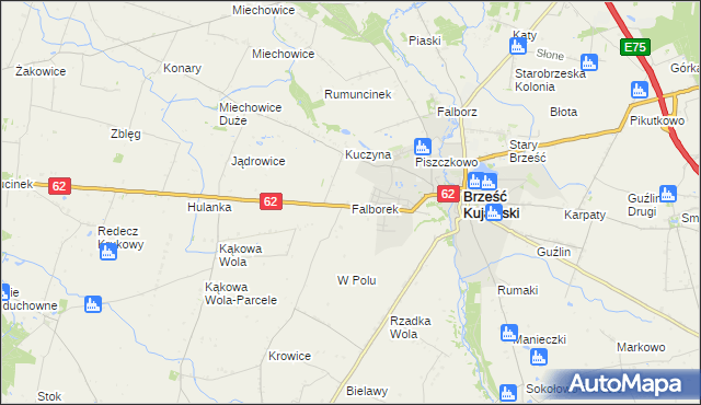 mapa Falborek, Falborek na mapie Targeo