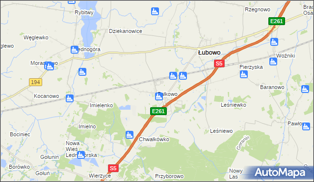 mapa Fałkowo, Fałkowo na mapie Targeo