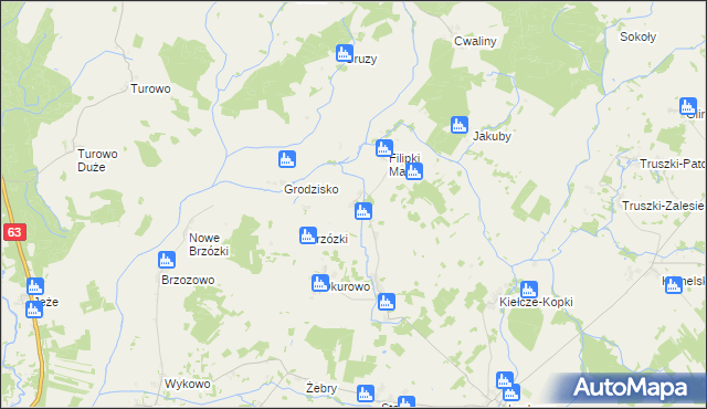 mapa Filipki Duże, Filipki Duże na mapie Targeo