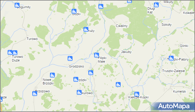 mapa Filipki Małe, Filipki Małe na mapie Targeo