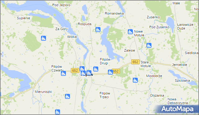 mapa Filipów Drugi, Filipów Drugi na mapie Targeo