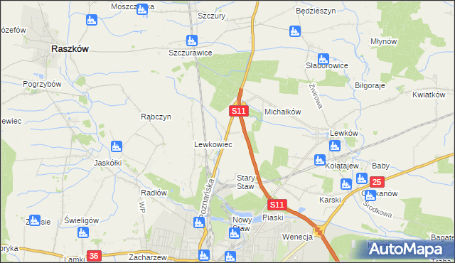 mapa Franklinów, Franklinów na mapie Targeo