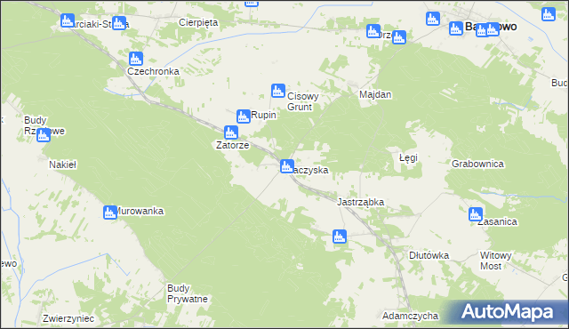 mapa Gaczyska, Gaczyska na mapie Targeo