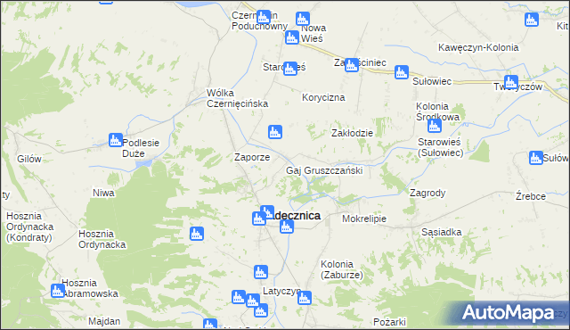 mapa Gaj Gruszczański, Gaj Gruszczański na mapie Targeo