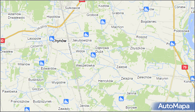 mapa Gaj Żelechowski, Gaj Żelechowski na mapie Targeo