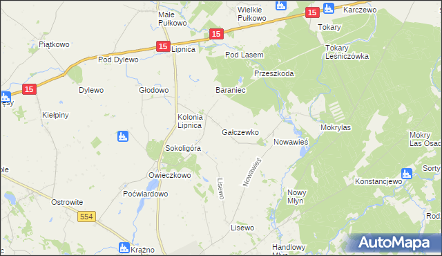 mapa Gałczewko, Gałczewko na mapie Targeo