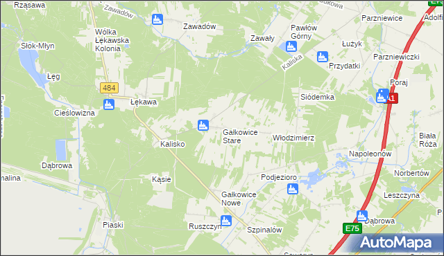 mapa Gałkowice Stare, Gałkowice Stare na mapie Targeo