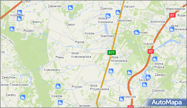 mapa Garbatka gmina Lesznowola, Garbatka gmina Lesznowola na mapie Targeo