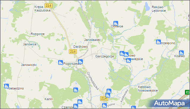 mapa Garczegorze, Garczegorze na mapie Targeo