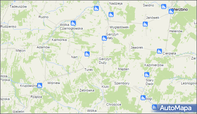 mapa Garczyn Duży, Garczyn Duży na mapie Targeo