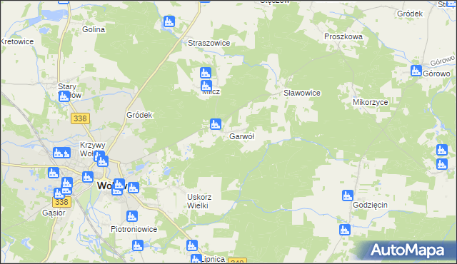 mapa Garwół, Garwół na mapie Targeo