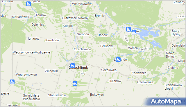 mapa Gawerków, Gawerków na mapie Targeo