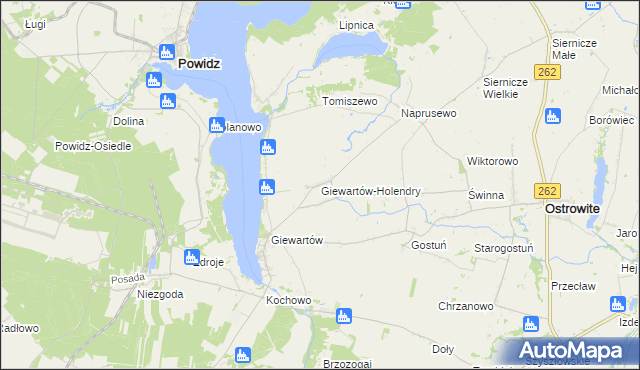 mapa Giewartów-Holendry, Giewartów-Holendry na mapie Targeo