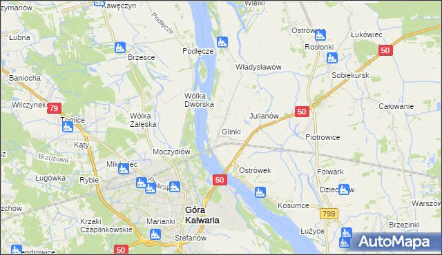 mapa Glinki gmina Karczew, Glinki gmina Karczew na mapie Targeo