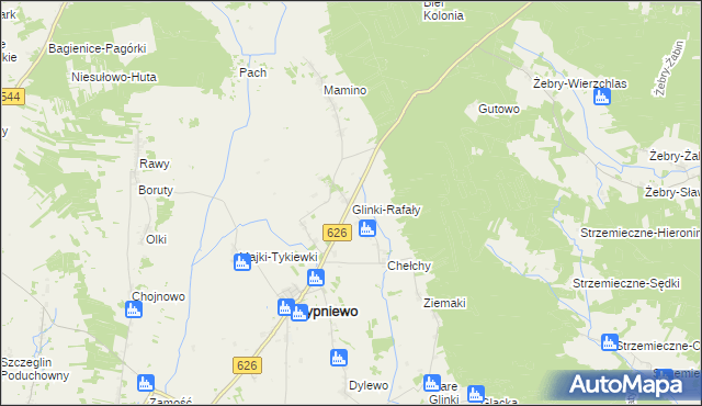 mapa Glinki-Rafały, Glinki-Rafały na mapie Targeo