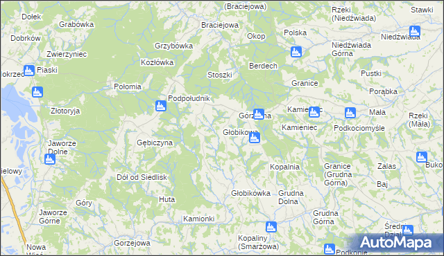 mapa Głobikowa, Głobikowa na mapie Targeo