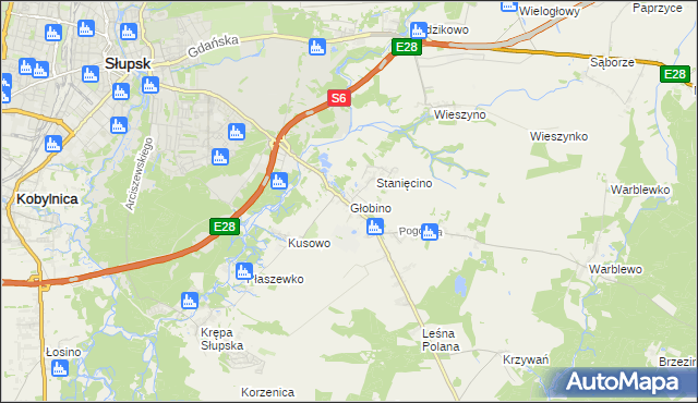 mapa Głobino, Głobino na mapie Targeo