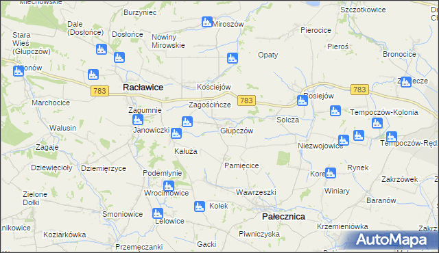 mapa Głupczów, Głupczów na mapie Targeo