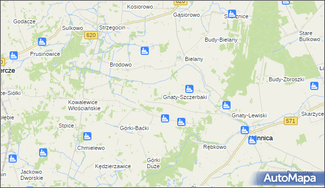 mapa Gnaty-Szczerbaki, Gnaty-Szczerbaki na mapie Targeo