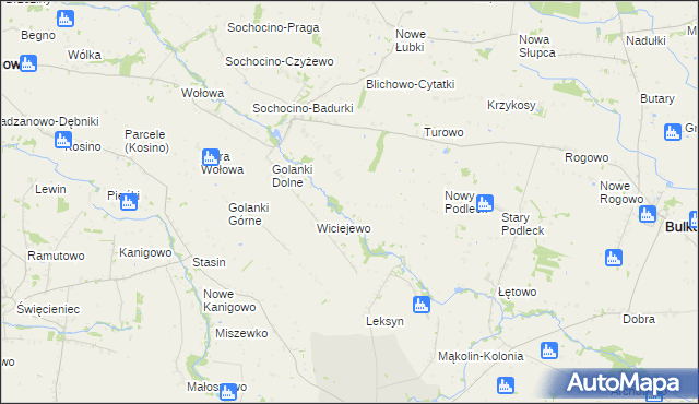 mapa Gocłowo, Gocłowo na mapie Targeo