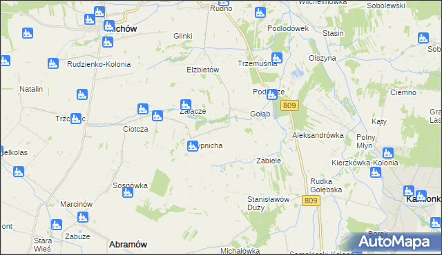 mapa Gołąb-Kolonia, Gołąb-Kolonia na mapie Targeo