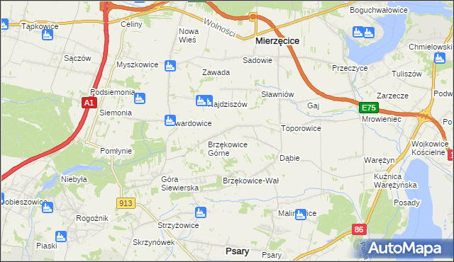 mapa Goląsza Górna, Goląsza Górna na mapie Targeo