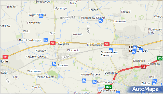 mapa Gołaszew, Gołaszew na mapie Targeo