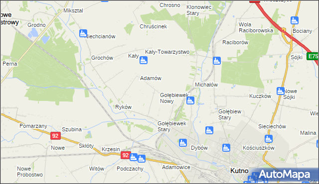 mapa Gołębiewek Nowy, Gołębiewek Nowy na mapie Targeo