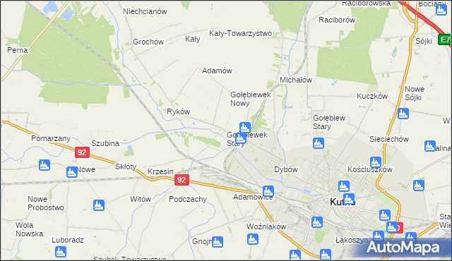 mapa Gołębiewek Stary, Gołębiewek Stary na mapie Targeo