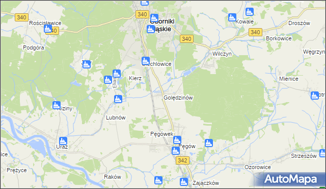 mapa Golędzinów, Golędzinów na mapie Targeo