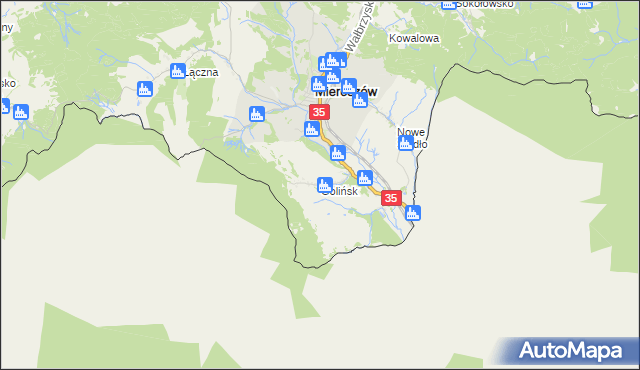 mapa Golińsk, Golińsk na mapie Targeo