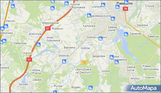mapa Gołków, Gołków na mapie Targeo