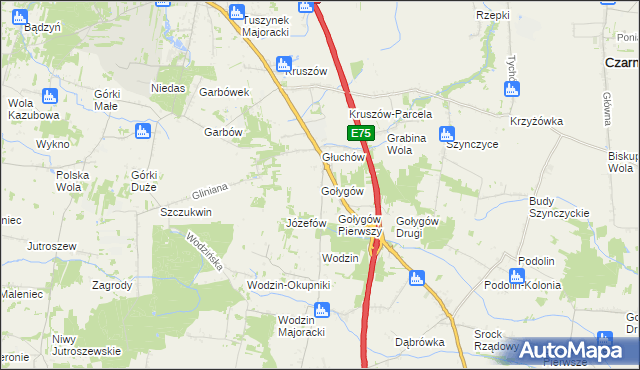mapa Gołygów, Gołygów na mapie Targeo