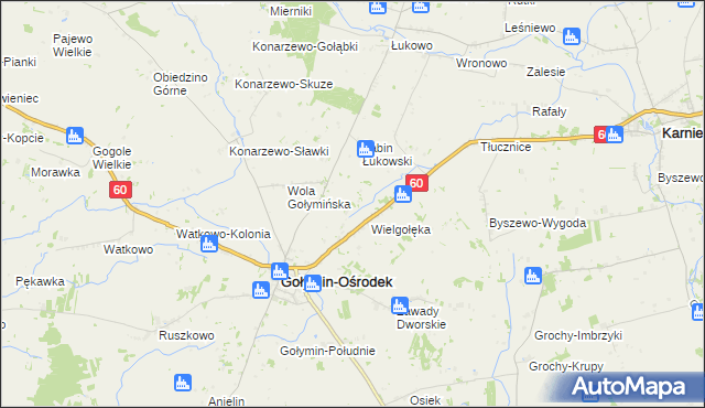 mapa Gołymin-Północ, Gołymin-Północ na mapie Targeo