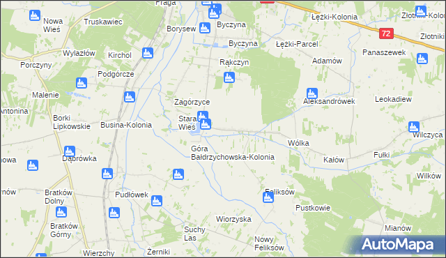 mapa Góra Bałdrzychowska, Góra Bałdrzychowska na mapie Targeo