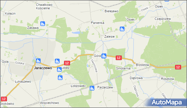 mapa Góra gmina Jaraczewo, Góra gmina Jaraczewo na mapie Targeo