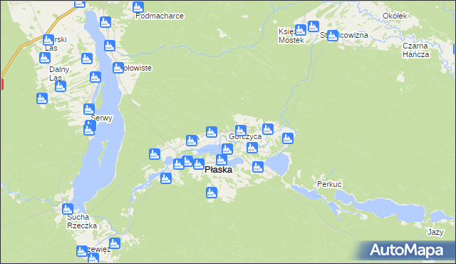 mapa Gorczyca, Gorczyca na mapie Targeo