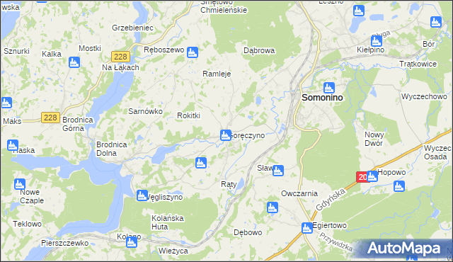 mapa Goręczyno, Goręczyno na mapie Targeo