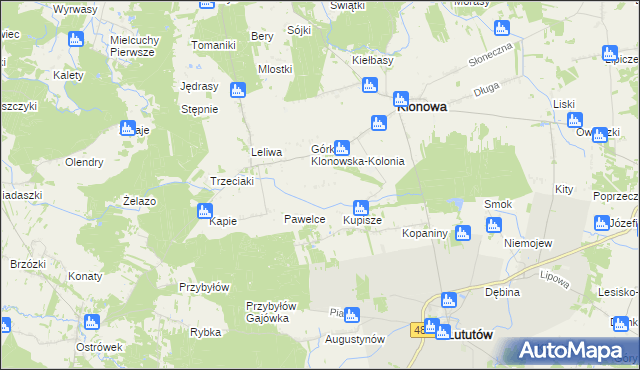 mapa Górka Klonowska, Górka Klonowska na mapie Targeo