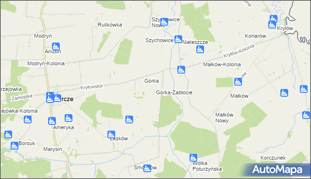 mapa Górka-Zabłocie, Górka-Zabłocie na mapie Targeo