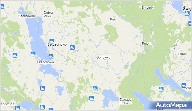 mapa Gorłówko, Gorłówko na mapie Targeo