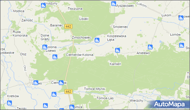 mapa Górne Grądy, Górne Grądy na mapie Targeo