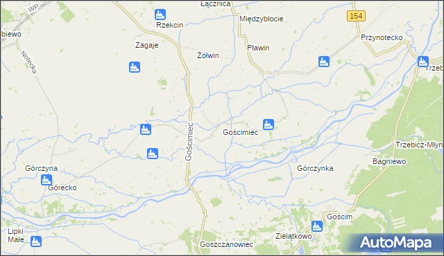 mapa Gościmiec, Gościmiec na mapie Targeo