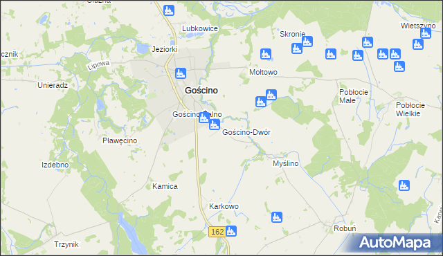 mapa Gościno-Dwór, Gościno-Dwór na mapie Targeo