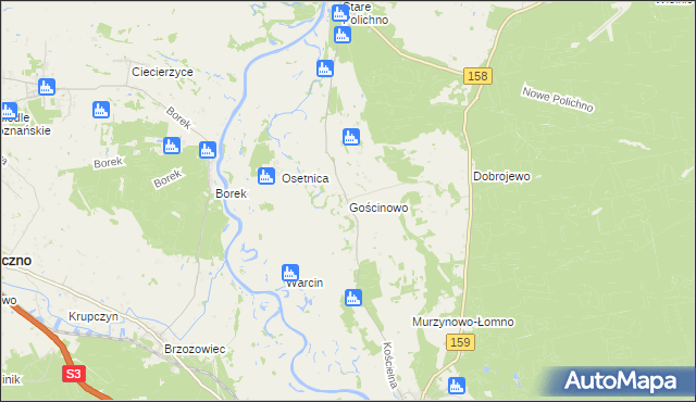 mapa Gościnowo, Gościnowo na mapie Targeo