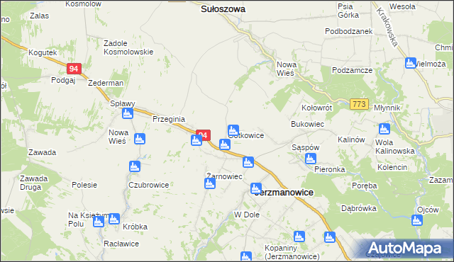 mapa Gotkowice, Gotkowice na mapie Targeo