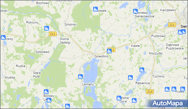 mapa Gowidlino, Gowidlino na mapie Targeo