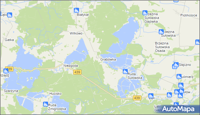 mapa Grabówka gmina Milicz, Grabówka gmina Milicz na mapie Targeo