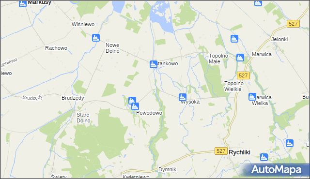 mapa Grądowy Młyn, Grądowy Młyn na mapie Targeo